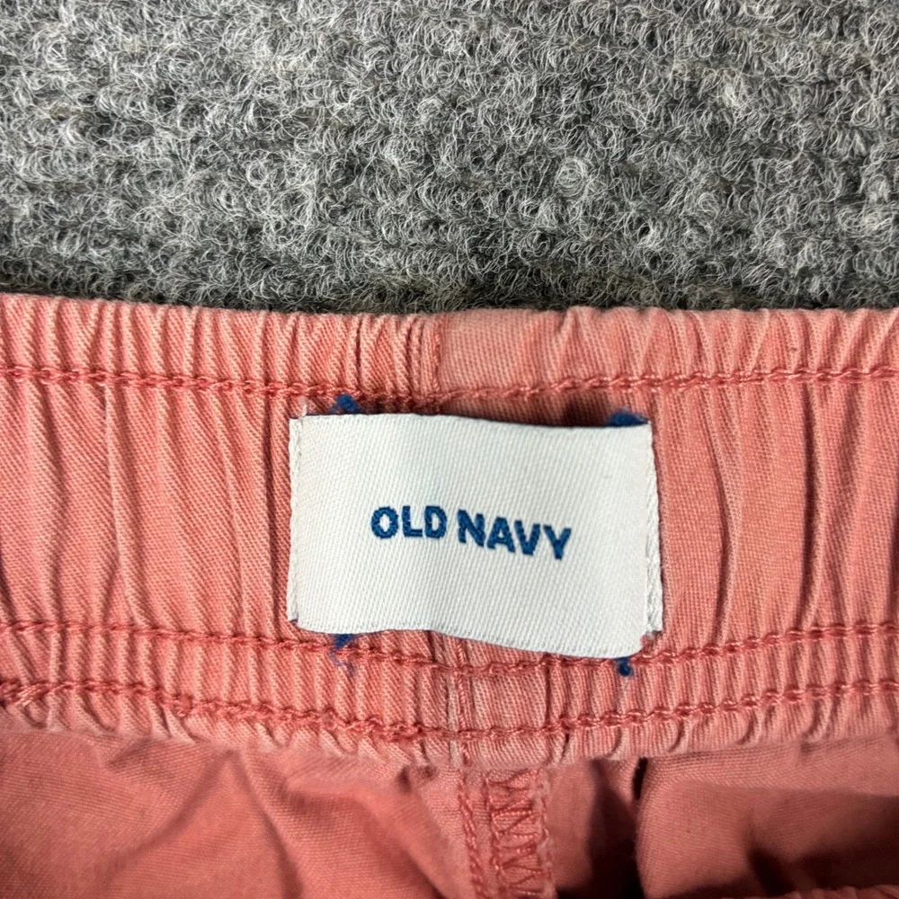 Old Navy Boys Coral Pink Cotton Elastic Waist Drawstring Shorts Size XXL 18 Plus